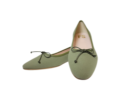 FS Lele Ladies Khaki Canvas Ballet Flat