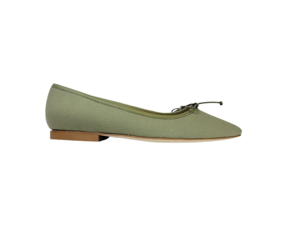 FS Lele Ladies Khaki Canvas Ballet Flat
