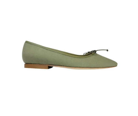 FS Lele Ladies Khaki Canvas Ballet Flat