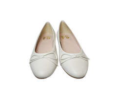 FS Fiona Creme Leather Ballet Shoe