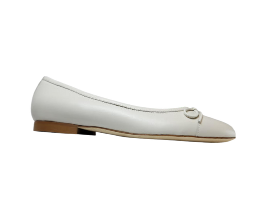 FS Fiona Creme Leather Ballet Shoe