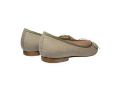 FS Fiona Ladies Beige Fabric Ballet Flat