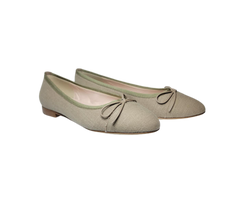 FS Fiona Ladies Beige Fabric Ballet Flat