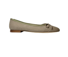 FS Fiona Ladies Beige Fabric Ballet Flat