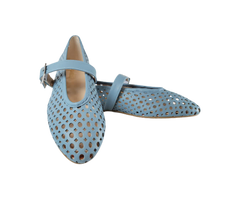 Coquette 3091 Ladies Blue Perforated Flats
