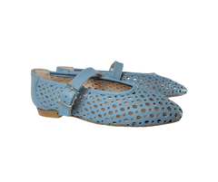 Coquette 3091 Ladies Blue Perforated Flats