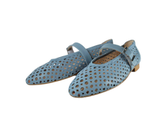 Coquette 3091 Ladies Blue Perforated Flats