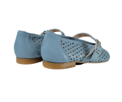Coquette 3091 Ladies Blue Perforated Flats