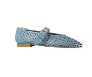 Coquette 3091 Ladies Blue Perforated Flats