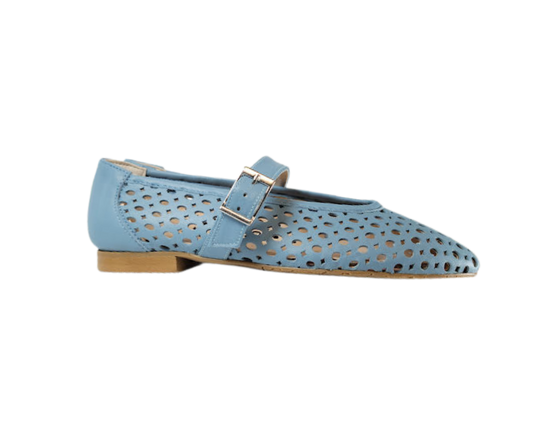 Coquette 3091 Ladies Blue Perforated Flats