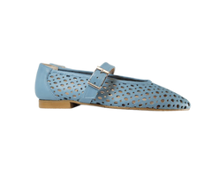 Coquette 3091 Ladies Blue Perforated Flats