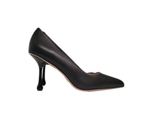 Viviamos Wink Ladies Black Leather Heel