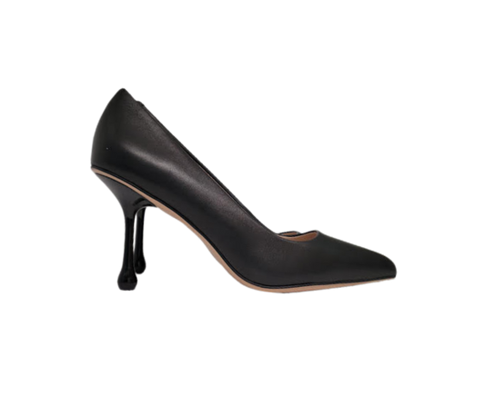 Viviamos Wink Ladies Black Leather Heel