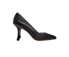 Viviamos Wink Ladies Black Leather Heel
