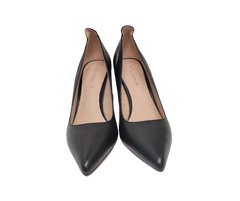 Viviamos Hello Ladies Black Leather Heel