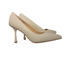 Viviamos Wink Ladies Ivory Leather Heel