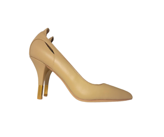 Viviamos Hello Ladies Nude Leather Heel