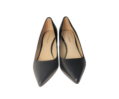 Viviamos Shine Ladies Black With Gold Leather Heel