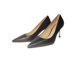 Viviamos Shine Ladies Black With Gold Leather Heel