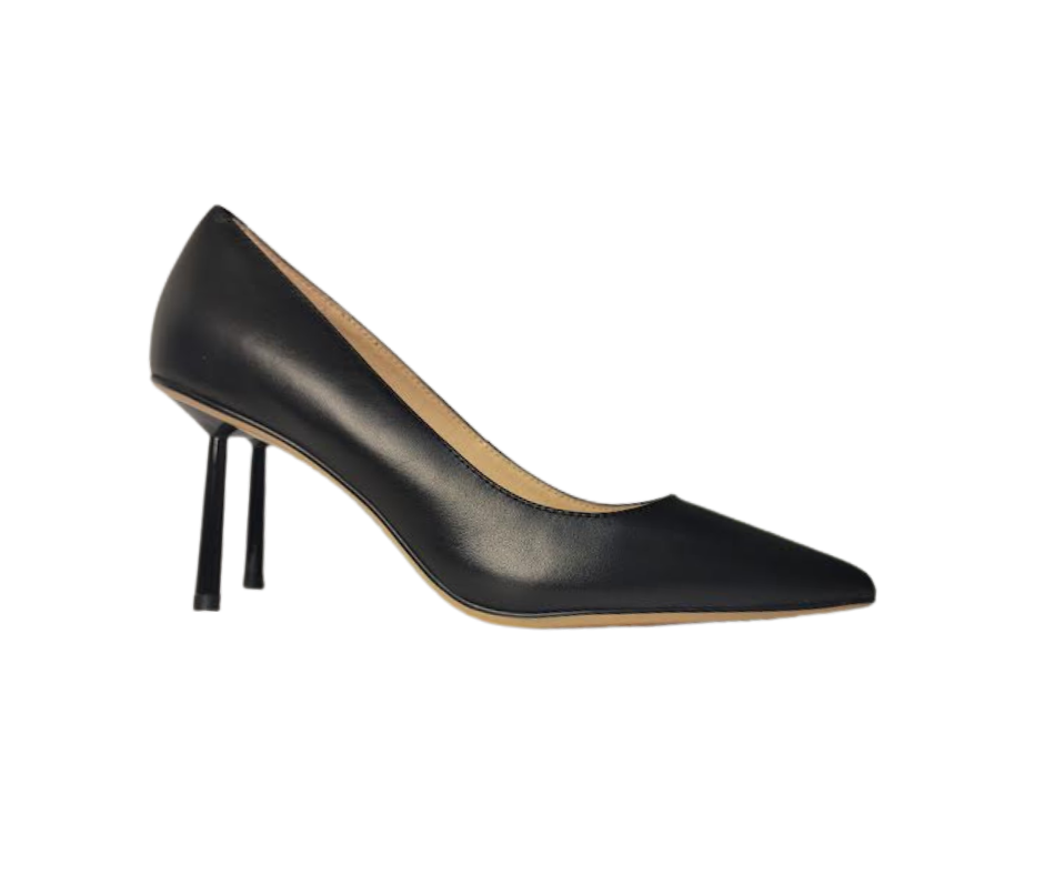 Viviamos Shine Ladies Black Leather Heel