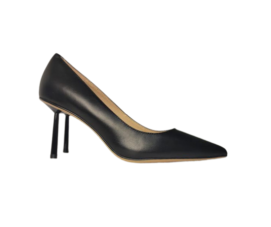 Viviamos Shine Ladies Black Leather Heel