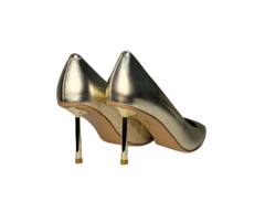 Viviamos Shine Ladies Gold Leather Heel