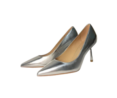 Viviamos Shine Ladies Silver Leather Heel