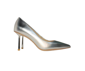 Viviamos Shine Ladies Silver Leather Heel