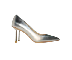 Viviamos Shine Ladies Silver Leather Heel