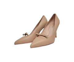 Viviamos Selma Ladies Nude Leather Heel