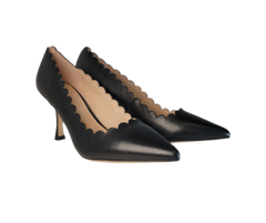 Viviamos Serra Ladies Black Leather Heel