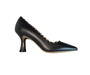 Viviamos Serra Ladies Black Leather Heel