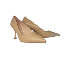 Viviamos Serra Ladies Nude Leather Heel