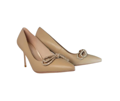 Viviamos Zest Ladies Nude Leather Heel
