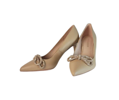 Viviamos Zest Ladies Nude Leather Heel