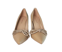 Viviamos Zest Ladies Nude Leather Heel