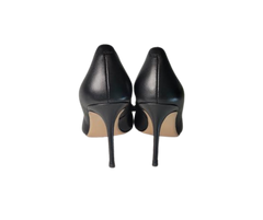 Viviamos Zest Ladies Black Leather Heel