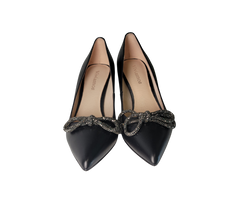 Viviamos Zest Ladies Black Leather Heel