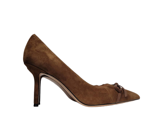 Viviamos Britt Ladies Camel Suede High Heel