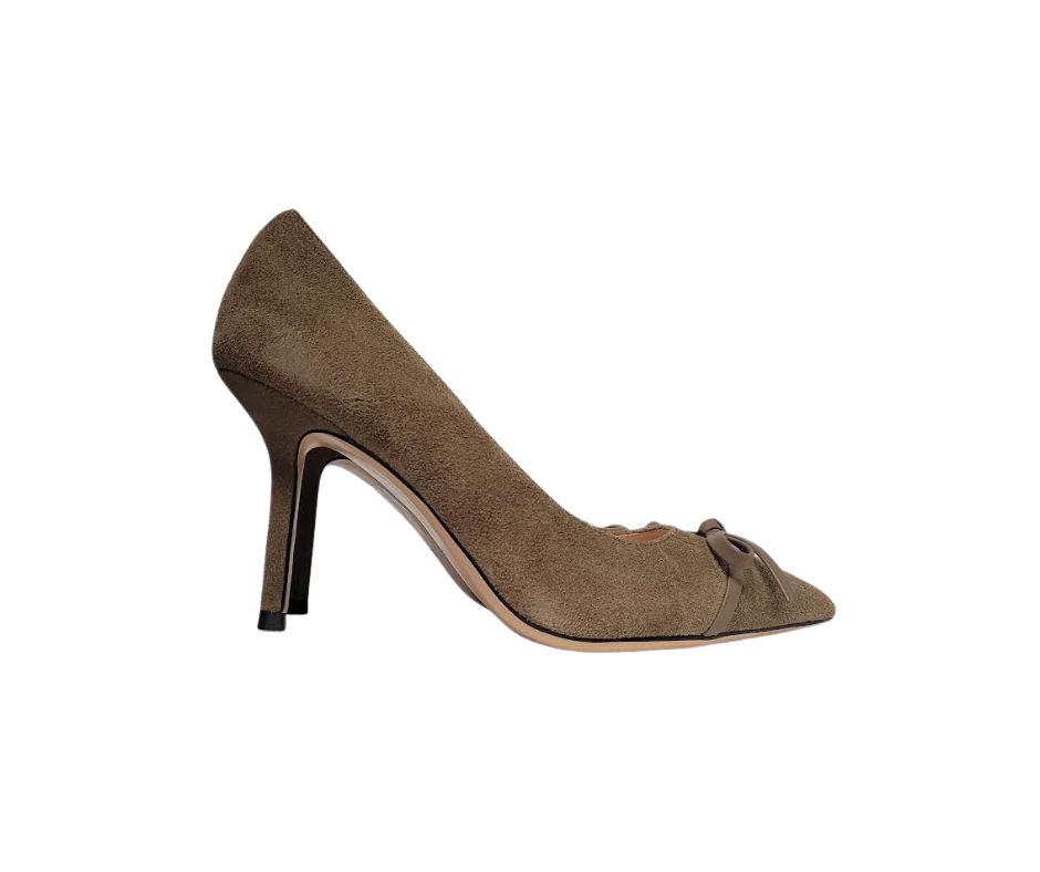 Viviamos Britt Ladies Taupe Suede High Heel