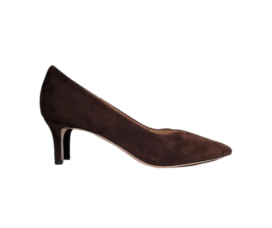 Viviamos Cassie Ladies Brown Suede Heel