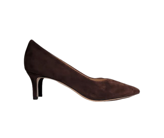 Viviamos Cassie Ladies Brown Suede Heel
