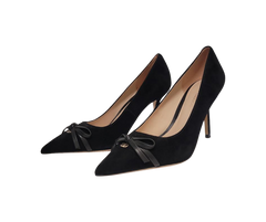 Viviamos Britt Ladies Black Suede High Heel