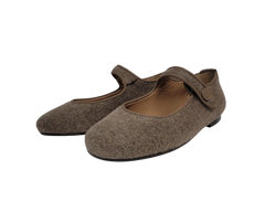 Papanatas 6315 Taupe Flannel Mary Jane
