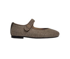 Papanatas 6315 Taupe Flannel Mary Jane