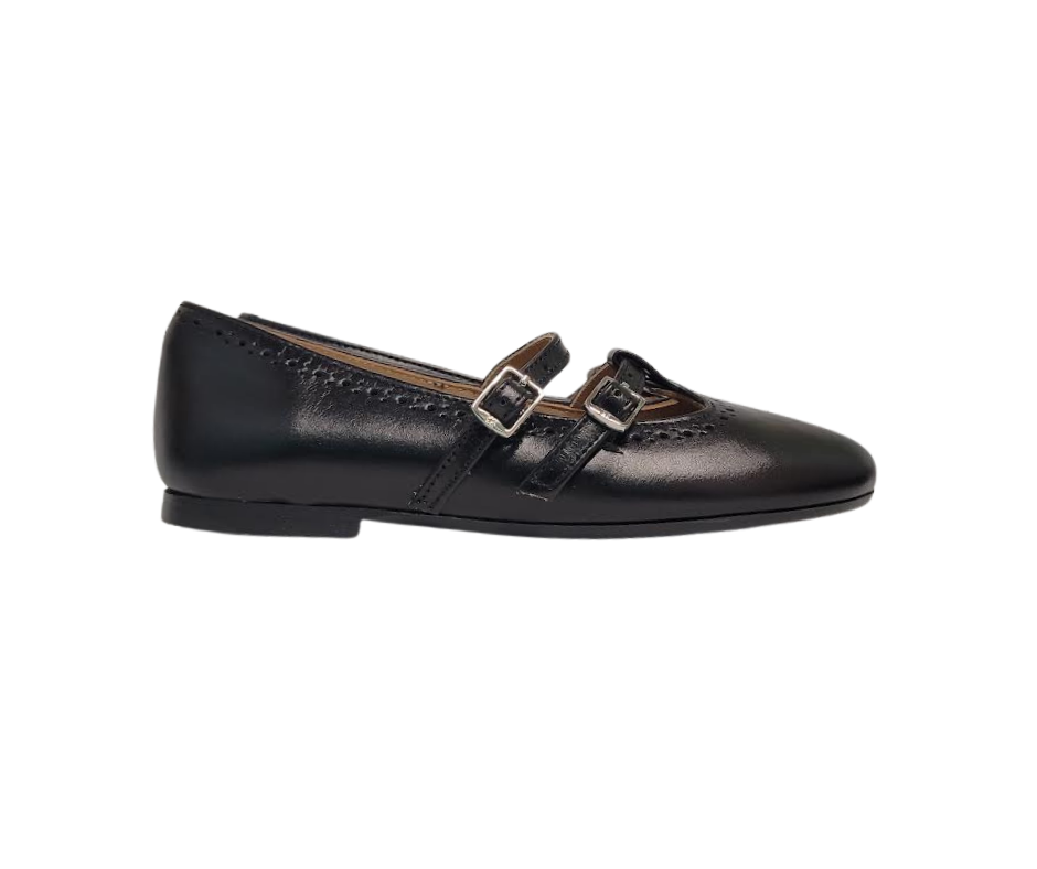 Papanatas 42066 Black Double T-Strap