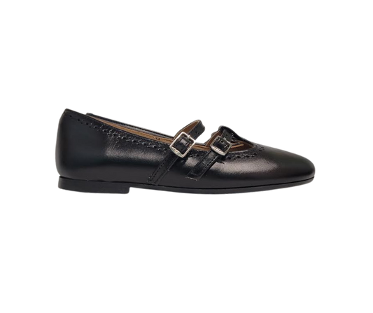 Papanatas 42066 Black Double T-Strap