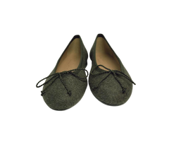Papanatas 5631 Children's Green Flannel Ballet Flat