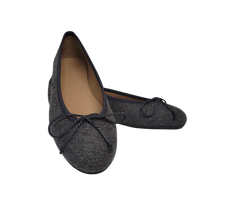Papanatas 5631 Children's Grey Flannel Ballet Flat