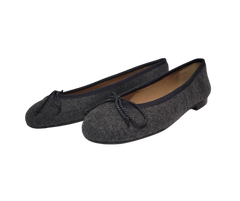 Papanatas 5631 Children's Grey Flannel Ballet Flat